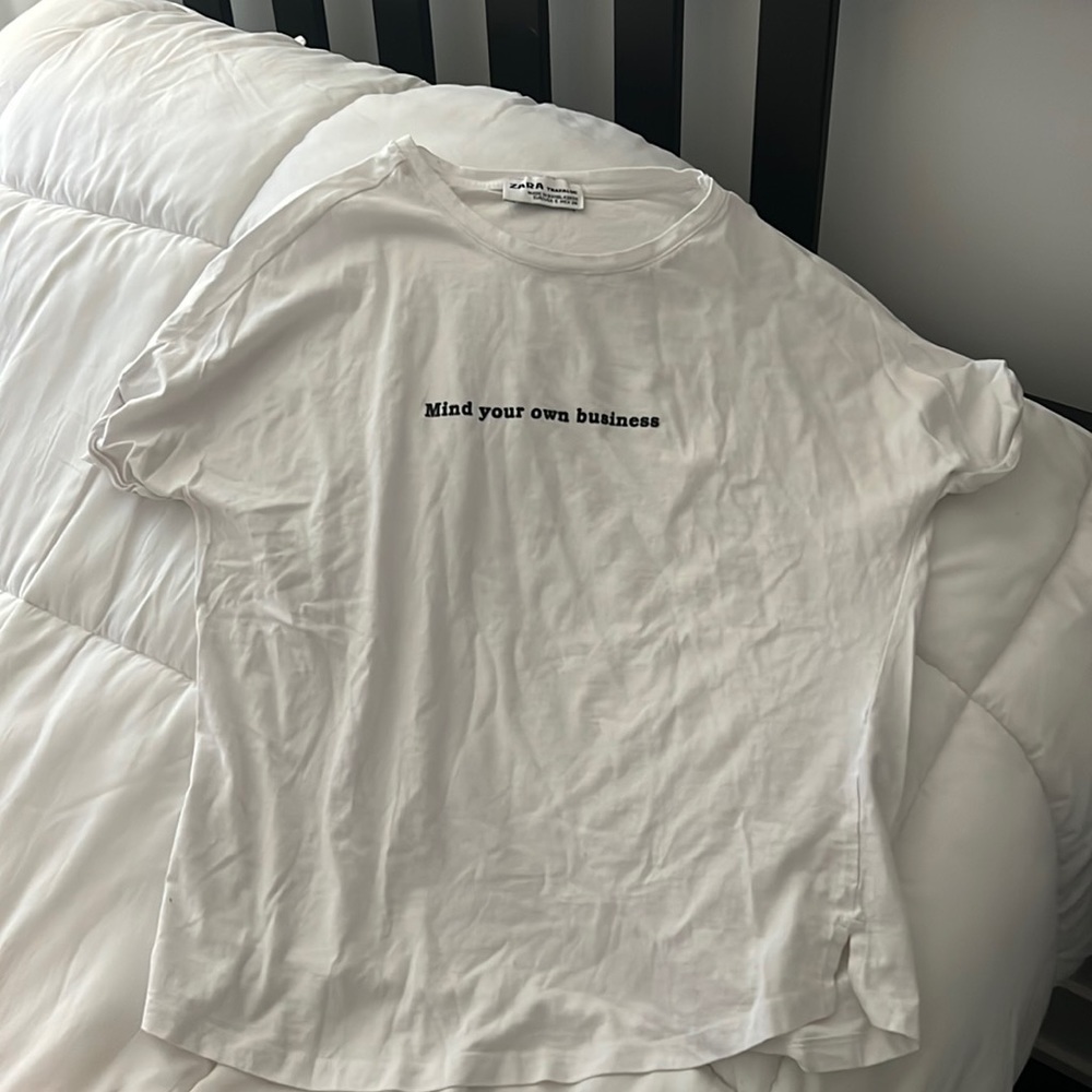 White printed  t shirt